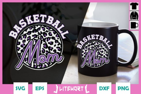 Leopard Basketball MOM SVG: Graphics for Crafts