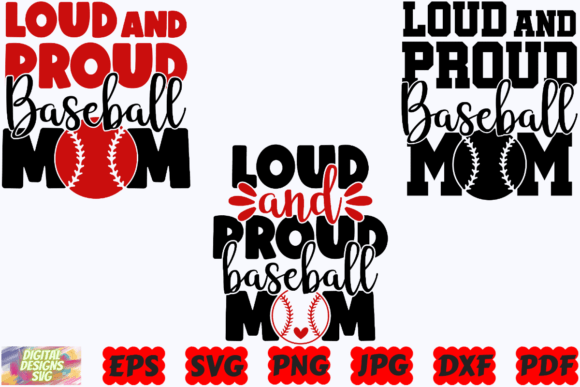 Loud Baseball Mom SVG for Crafts & Graphics