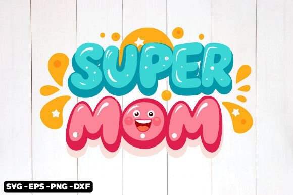 Retro Super Mom SVG: Graphics for Crafts & Branding